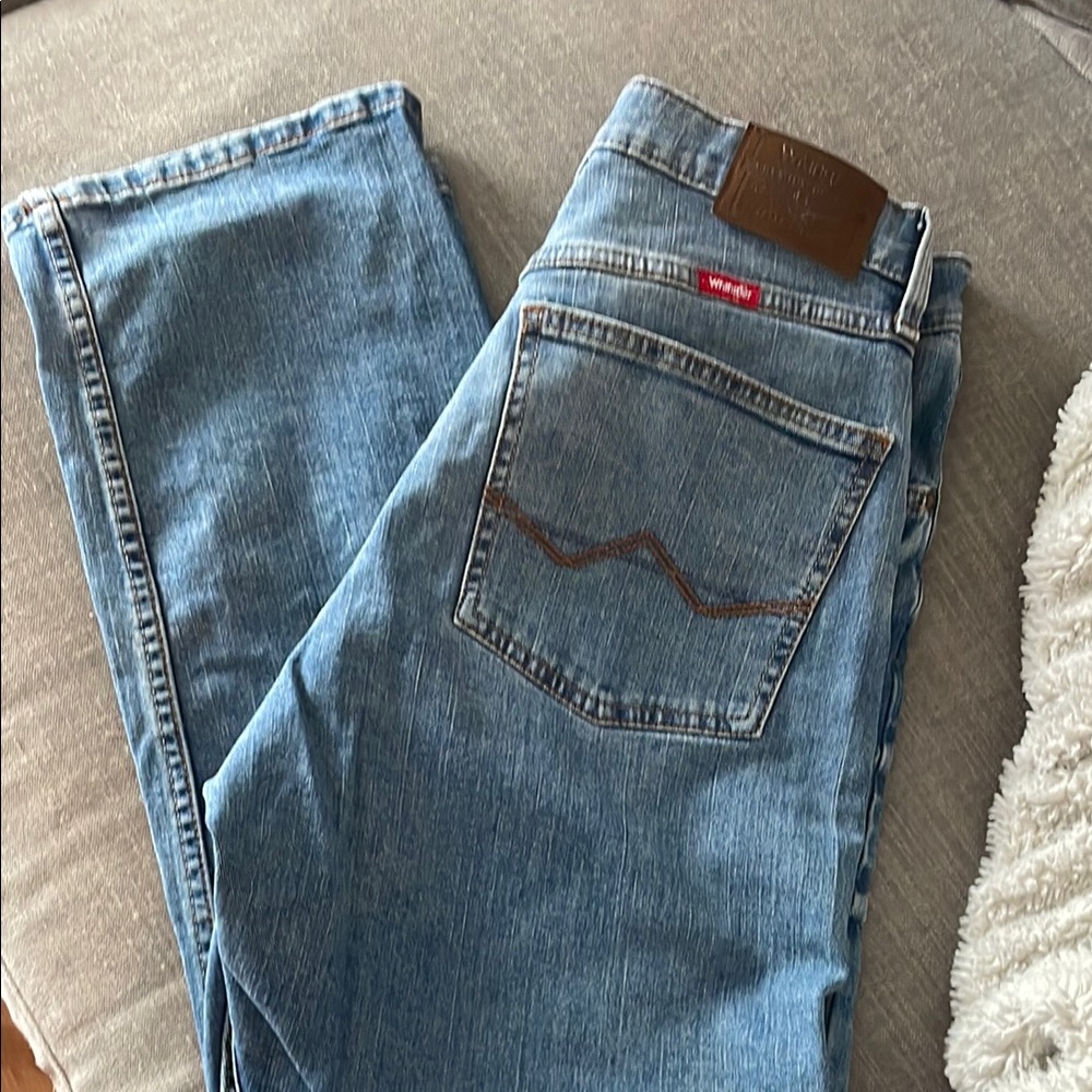 Wrangler Men's Straight Jeans 30x30- Light Blue